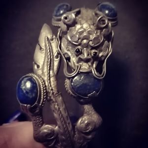 Dragon and lapis bracelet